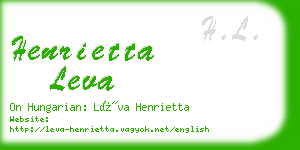 henrietta leva business card